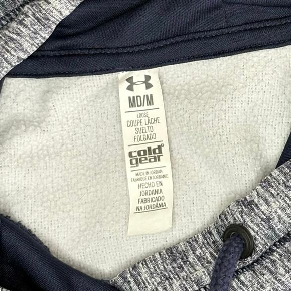 Under Armour ColdGear Hoodie Women's M | Navy Blue Melange Performance | EUC - Picture 5 of 11